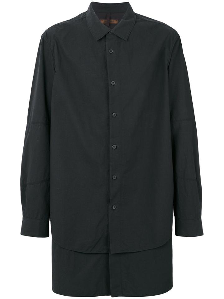 Ziggy Chen Long Layered Shirt - Black