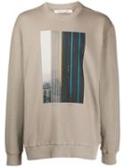 1017 Alyx 9sm Contrast Print Sweatshirt - Neutrals