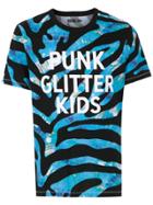 Àlg Camiseta Zebra Tie Dye - Blue
