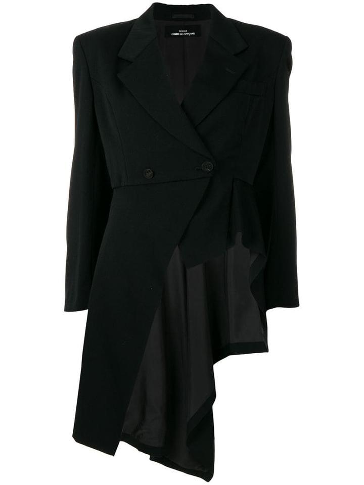 Comme Des Garçons Pre-owned 1998 Asymmetric Coat-tail - Black