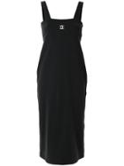 Chanel Vintage Cutout Back Straight Dress - Black