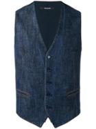 Tagliatore - Denim Waistcoat - Men - Cotton - 52, Blue, Cotton