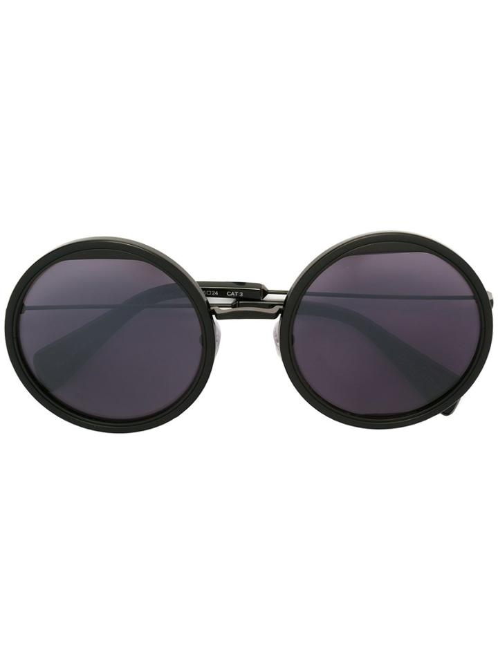 Yohji Yamamoto Round Shaped Sunglasses - Black