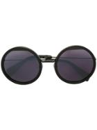 Yohji Yamamoto Round Shaped Sunglasses - Black