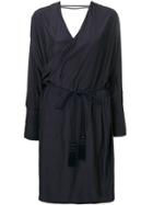 Lanvin Wrap Midi Dress - Blue
