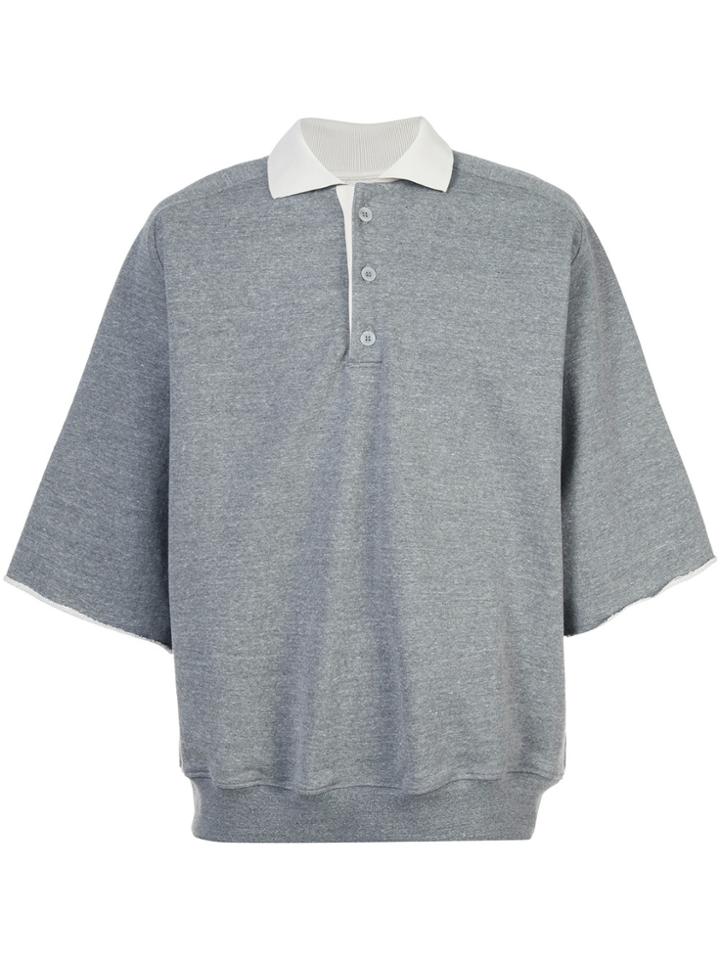 Fear Of God Oversized Sleeves Polo Shirt - Grey