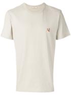Maison Kitsuné Logo Embroidered T-shirt - Nude & Neutrals