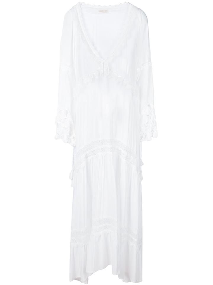 Anjuna Plunge Neck Maxi Dress - White