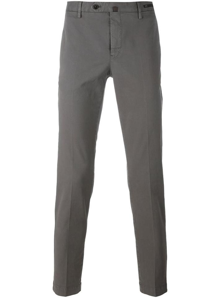Pt01 Slim Fit Chinos, Men's, Size: 46, Grey, Cotton/spandex/elastane