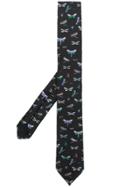 Valentino Dragonfly Yarn Dyed Tie - Black