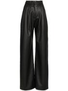Matériel High-waisted Faux Leather Trousers - Black