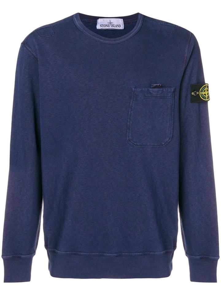 Stone Island Jersey Sweater - Blue