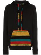 Alanui Knitted Patch Pocket Hoodie - Black