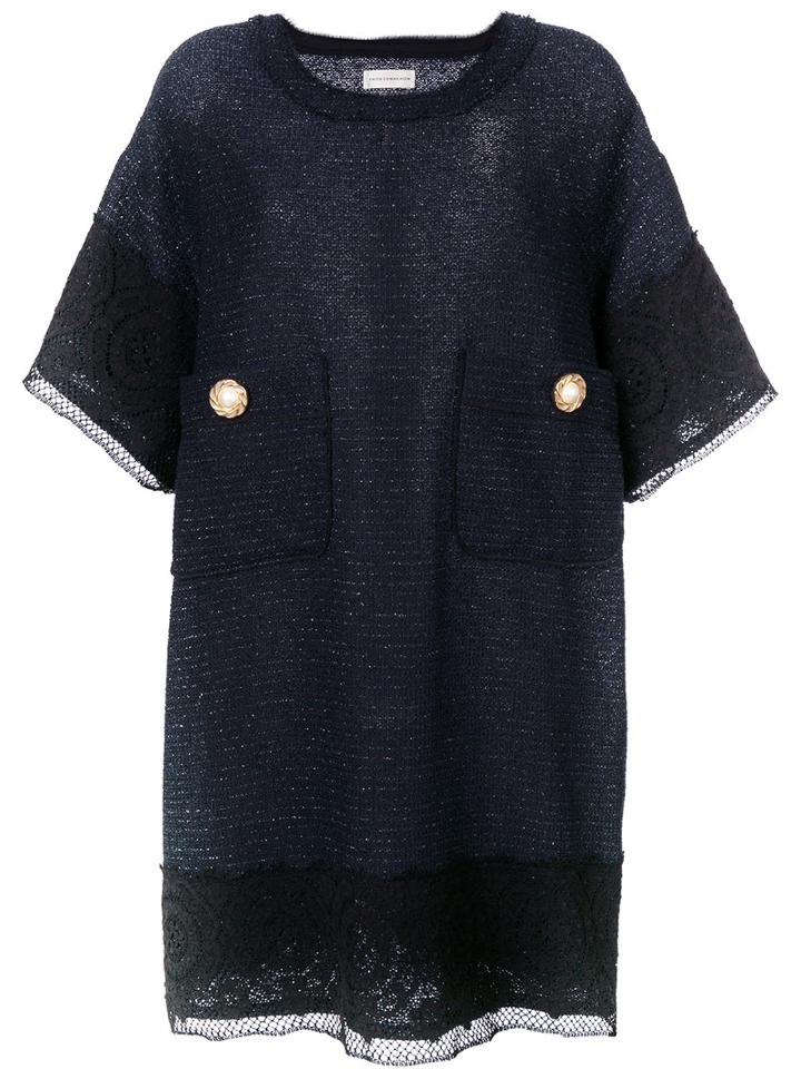 Faith Connexion - Oversized Pockets Shift Dress - Women - Polyamide/polyester/acetate/viscose - Xs, Blue, Polyamide/polyester/acetate/viscose