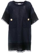 Faith Connexion - Oversized Pockets Shift Dress - Women - Polyamide/polyester/acetate/viscose - Xs, Blue, Polyamide/polyester/acetate/viscose