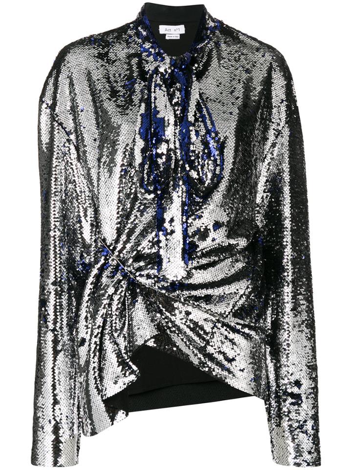 Act N&deg;1 Sequinned Blouse - Metallic
