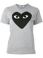 Comme Des Garçons Play - Heart Print T-shirt - Women - Cotton - M, Women's, Grey, Cotton
