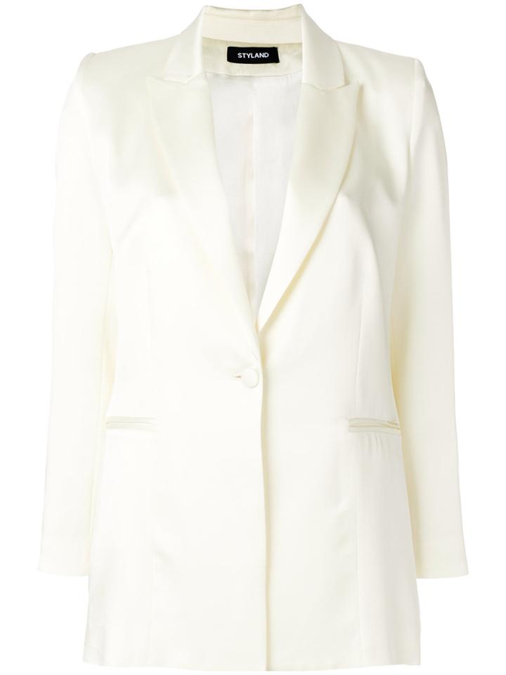 Styland Single Breasted Blazer - Nude & Neutrals