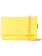 Chanel Vintage Quilted Cc Logos Shoulder Bexag - Yellow & Orange
