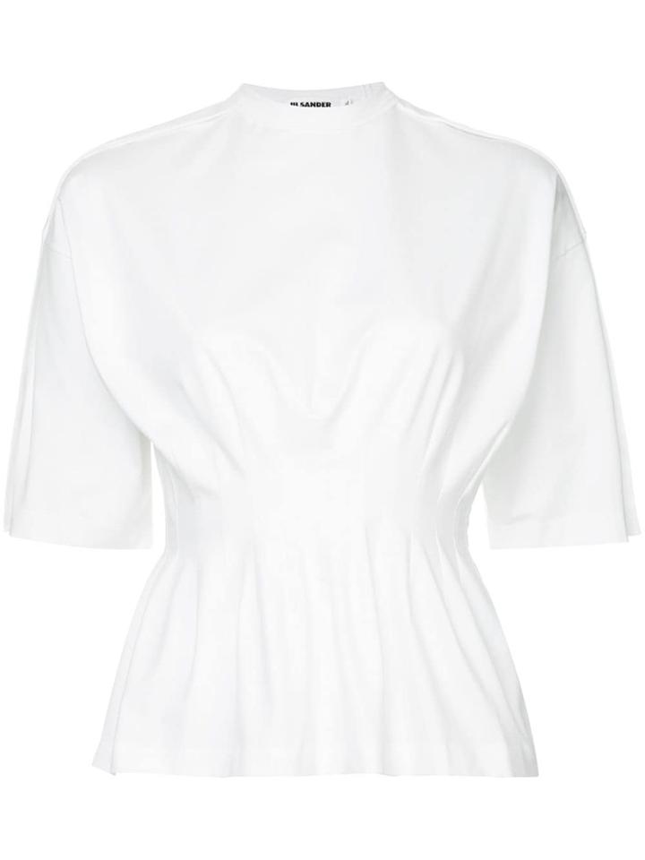 Jil Sander Fitted Waist Blouse - White