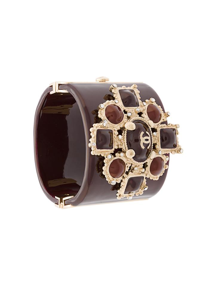 Chanel Vintage Charm Cuff Bracelet - Red