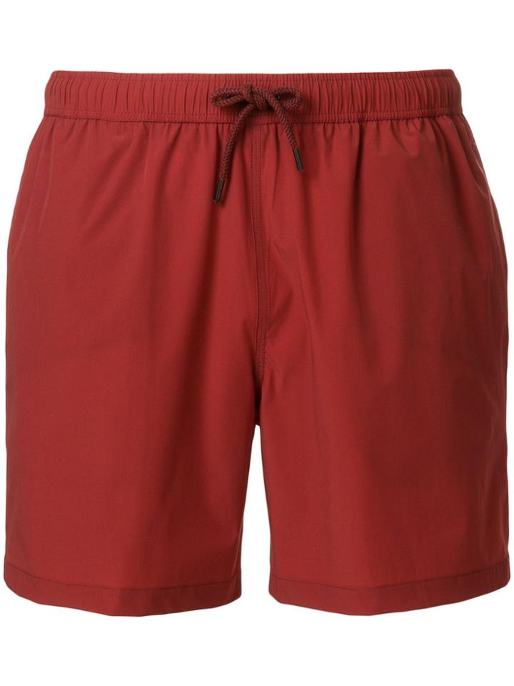 Aspesi Drawstring Swim Shorts - Red