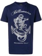 Billionaire Logo Print T-shirt - Blue