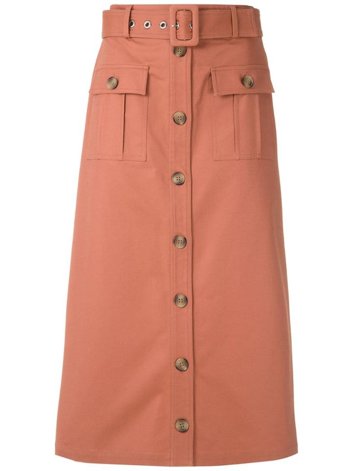 Nk Pockets Midi Skirt - Brown