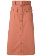 Nk Pockets Midi Skirt - Brown