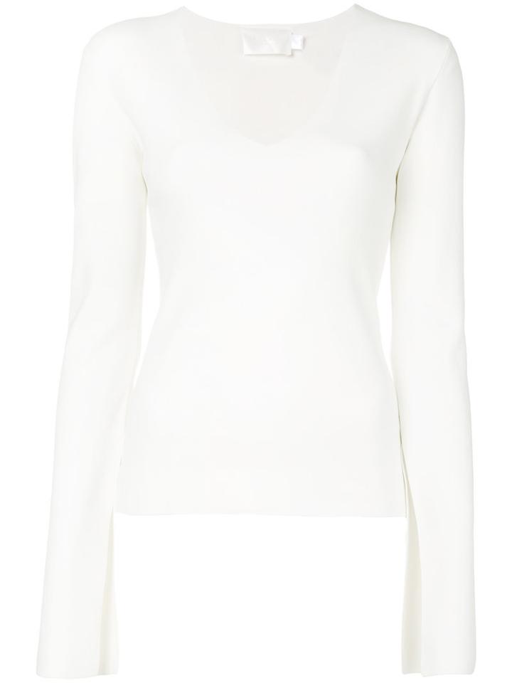Solace - Orlina Long Sleeved Top - Women - Polyamide/spandex/elastane/viscose - 10, White, Polyamide/spandex/elastane/viscose