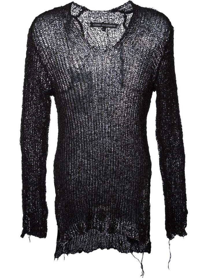 Cedric Jacquemyn V-neck Ribknit Sweater