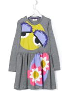 Fendi Kids Bag Bugs Print Dress, Girl's, Size: 12 Yrs, Grey