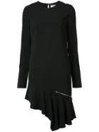 Saint Laurent Drop Waist Frill Dress - Black