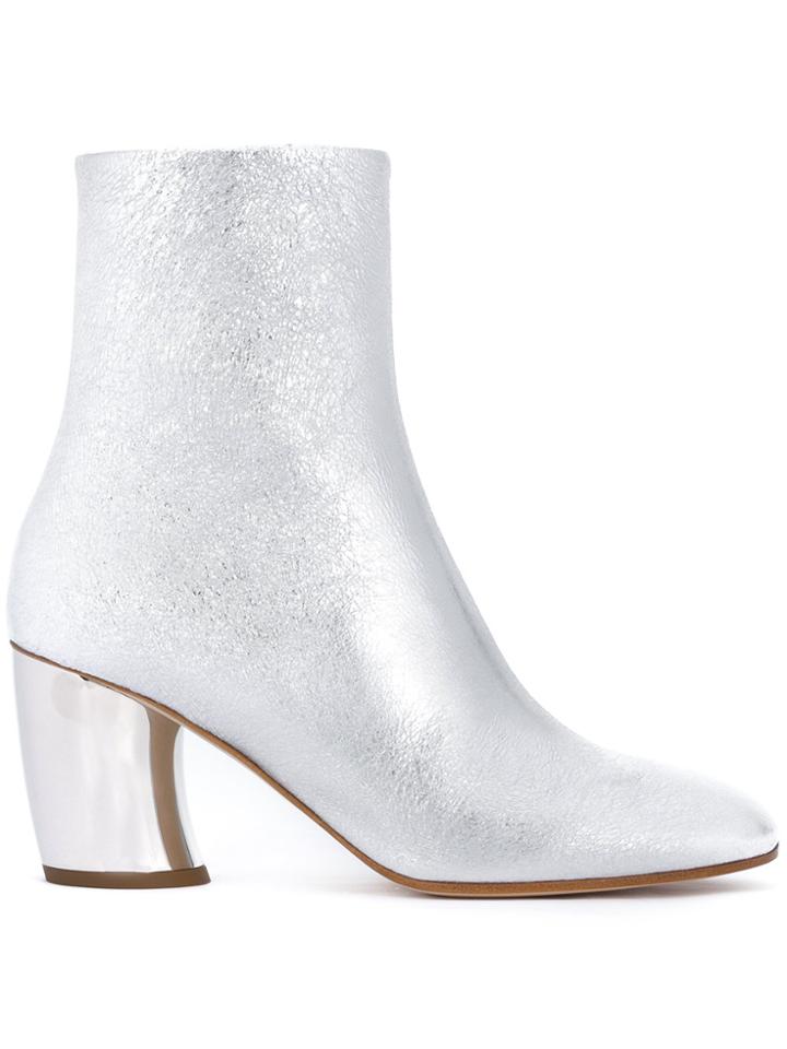 Proenza Schouler Curved Heel Ankle Boot - Metallic