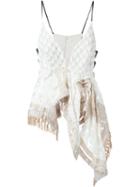 Mame Asymmetric Embroidered Top