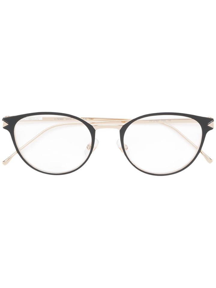 Fendi Eyewear Cat Eye Glasses - Metallic
