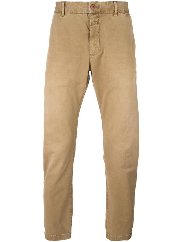 Closed Slim Fit Chinos, Men's, Size: 34, Nude/neutrals, Cotton/spandex/elastane