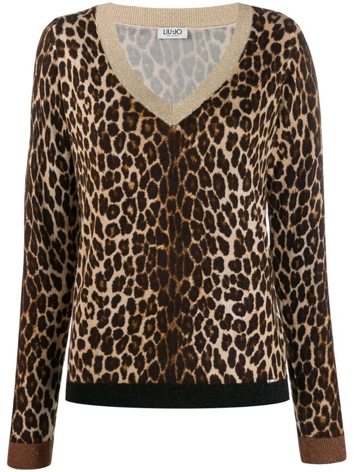 Liu Jo Leopard Print Jumper - Neutrals