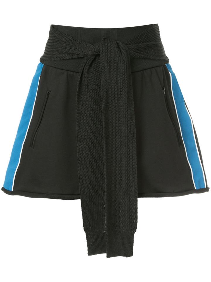 3.1 Phillip Lim French Terry Tie Front Shorts - Black