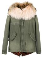 Mr & Mrs Italy - Hooded Parka - Women - Cotton/leather/polyamide - Xs, Green, Cotton/leather/polyamide