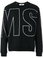 Msgm Macro Logo Sweatshirt - Black