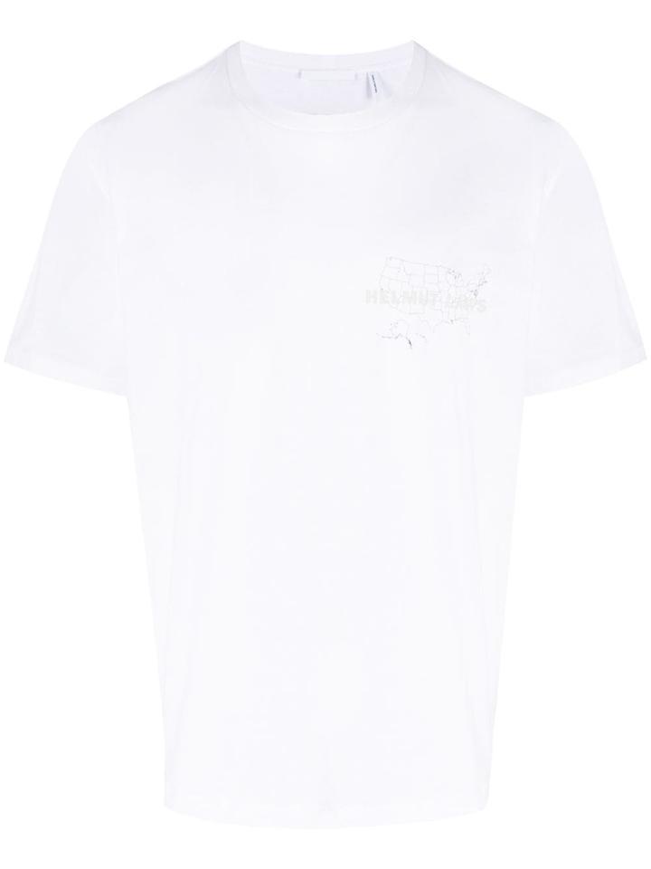 Helmut Lang Map Graphic T-shirt - White