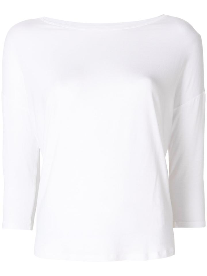 Majestic Filatures Three-quarter Length Sleeves T-shirt - White