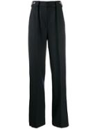 Cédric Charlier High-rise Pleated Trousers - Blue