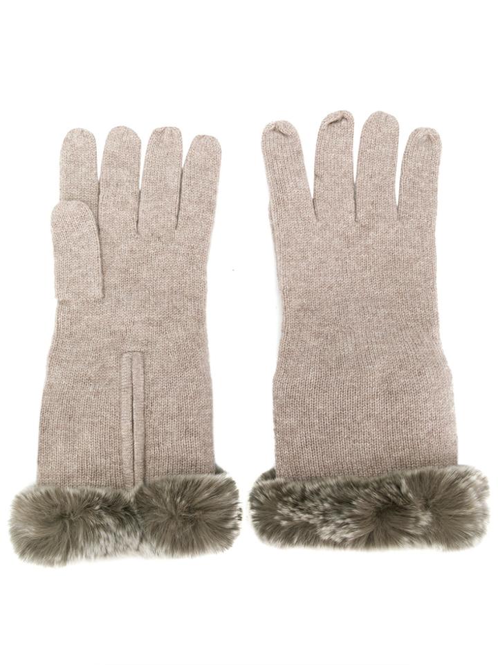 N.peal Finger-less Gloves - Brown