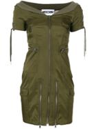 Moschino Fitted Bomber Jacket Dress - Green