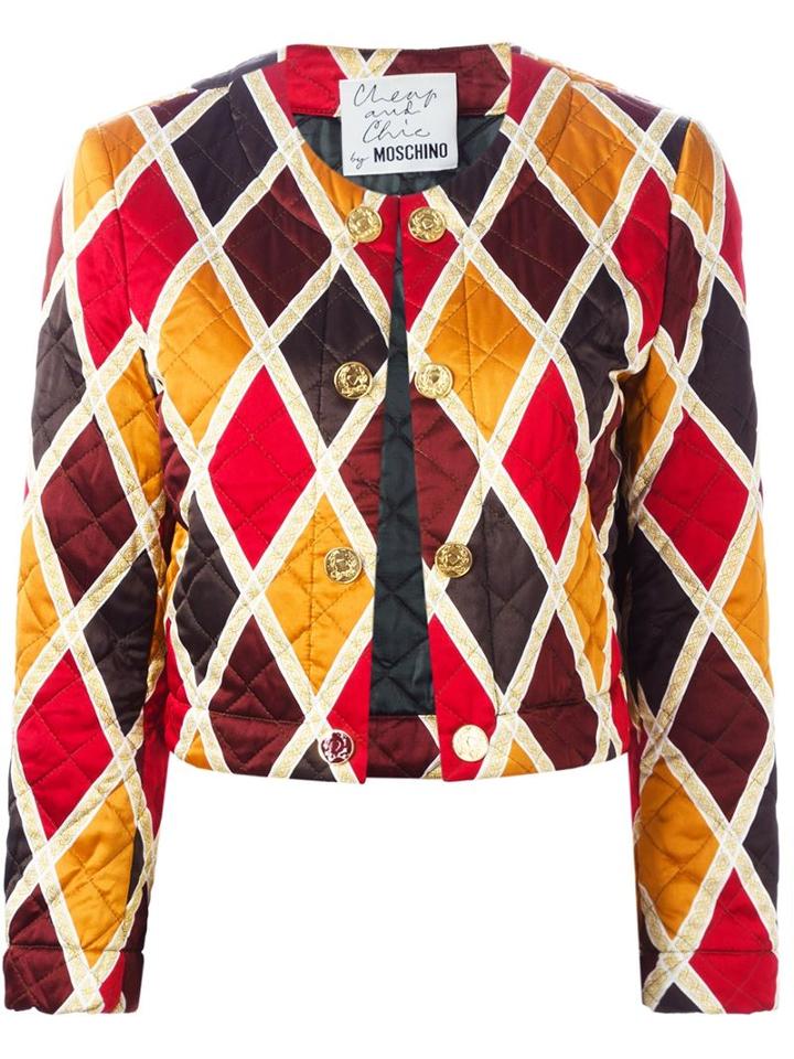 Moschino Vintage 'harlequin' Cropped Jackert