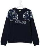 Kenzo Kids Teen Logo Sweatshirt - Blue