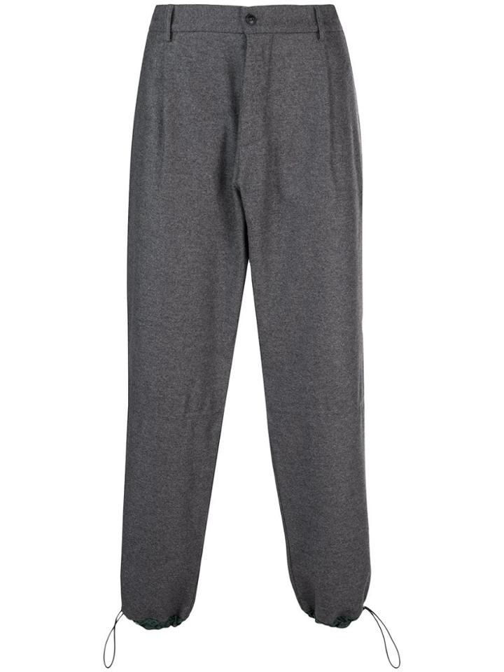 Corelate Relaxed-fit Drawstring-hem Trousers - Grey
