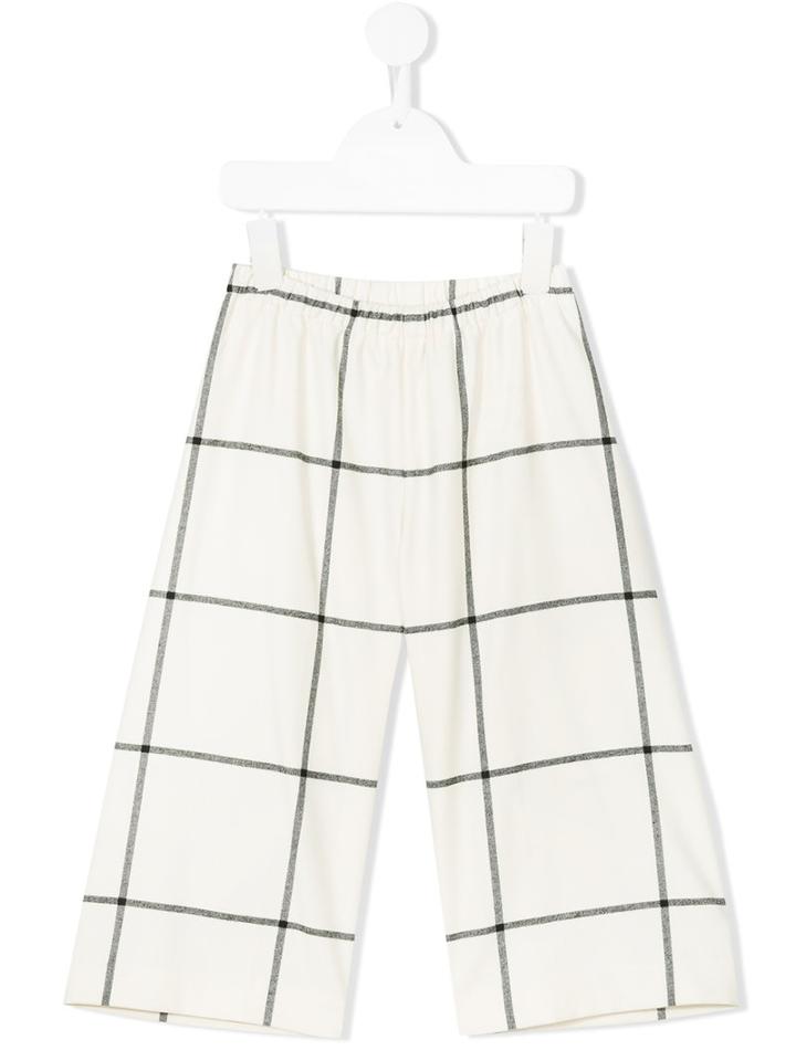 Il Gufo - Checked Trousers - Kids - Polyester/viscose/elastodiene - 8 Yrs, White